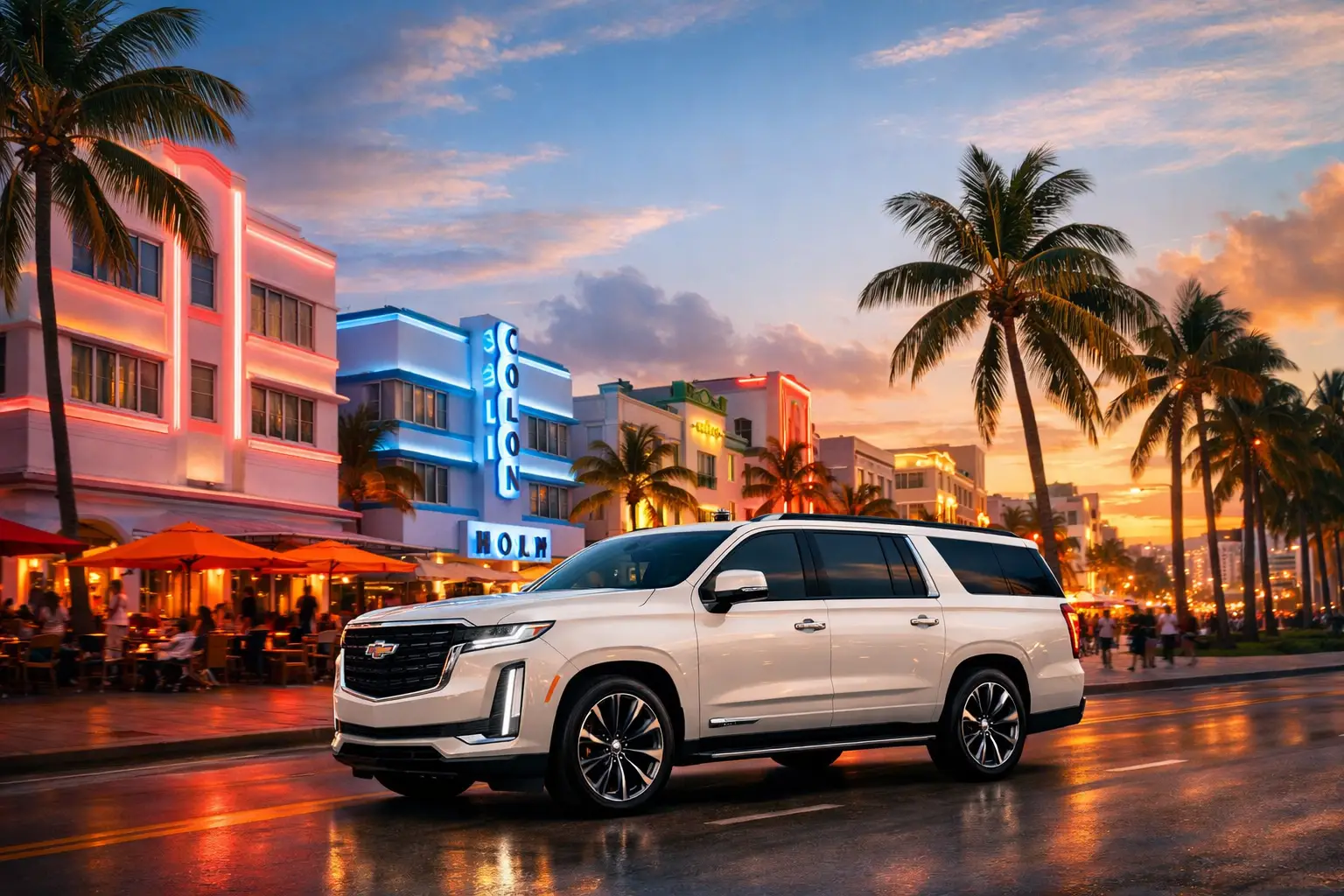 Auto a noleggio sul lungomare di Miami